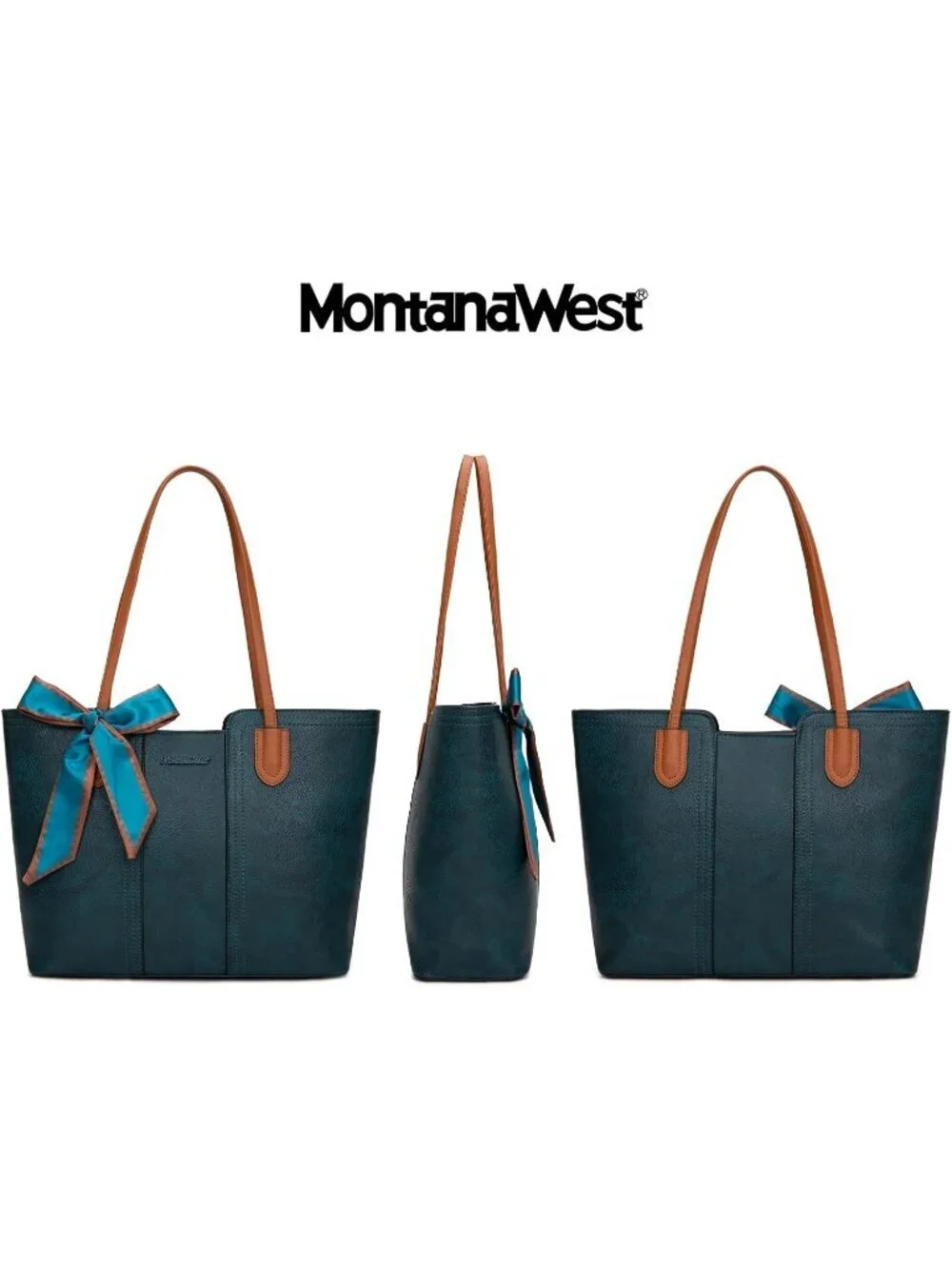 Women Teal Blue  Medium Tote Bags Top Handle Satchel Purses